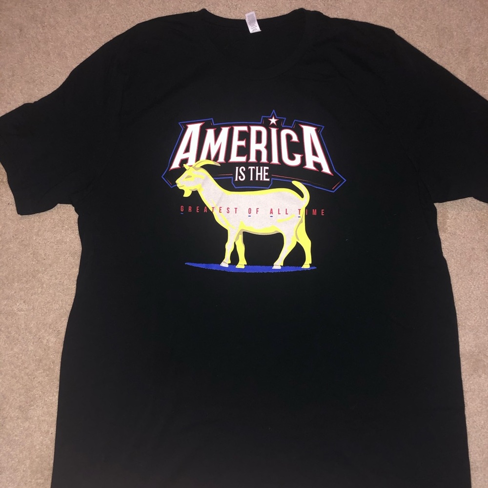 Barstool tee shirt- America is the goat